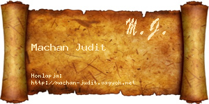 Machan Judit névjegykártya